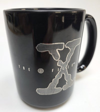 The X-Files Vintage 1995 Coffee Mug The Truth Is Out There Black Ceramic Cup picture