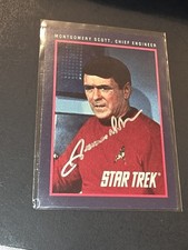 James Doohan. Original Star Trek Star Trek trading card signed in silver ink  picture
