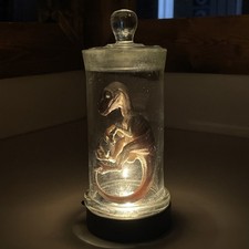 REBOR Velociraptor Wet Specimen LED Light Base Dinosaur PVC Figure Display Toy picture