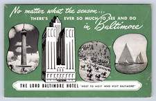 Vintage Postcard Lord Baltimore Hotel Ever So Much To See and Do picture