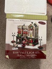 Department 56 Christmas Village , Visiting Santa At Finestrom’s Brand New In Box picture