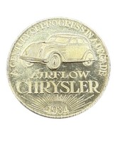 Original Chrysler 10th Anniversary Brass Token Coin 1924-1934 CWF Airflow EXC picture