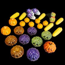 28pc  Halloween Fall String Light Covers Only Jack O Lanterns Witch Skull Corn  picture