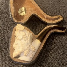 Estate Find Vintage SMS Meerschaum Pipe Head w Case picture