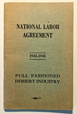 WWII Era LABOR UNION AGREEMENT American Federation of Hosiery Workers 1943 RARE picture