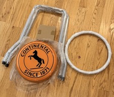 Continental Tire Swivel Bar Stool NEW Orange Horse Logo Garage Advertising picture
