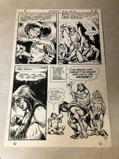 ANTHRO #5 original comic art 1969 DRUNK brew RITUAL DEATH BLOW DC HOWIE POST picture