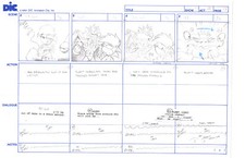 Sonic Underground Huge Hand-Drawn Production Storyboard 1999 from DIC Pg 67 picture