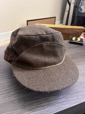 True Vintage 1956 Canadian Military Wool Field Cap w/Flap - Size 7.125 picture