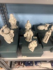 Lenox China Jewels Nativity 16 Pcs Plus Santas And Snowmen Pieces with Boxes picture