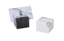 JEmarble Card Stand 2pcs White 2 Inch Marble Desk Display Holder Set for Cards picture