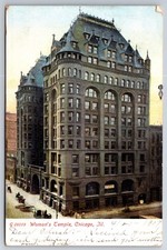 Woman's Temple Chicago Illinois- 1907 Rotograph Posted udb Postcard- Temperance picture