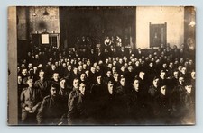 WWI RPPC Postcard Mystery Photo Spooky Dutch? Soldiers Many Faces picture