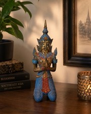 Vtg Thai Thepphanom Bronze Statue Guardian Angel Teppanom Buddhist Figurine Art picture