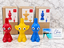 Nintendo Pikmin Flower Vase Set Red Yellow Blue 3pc Complete Set Box Limited JDM picture