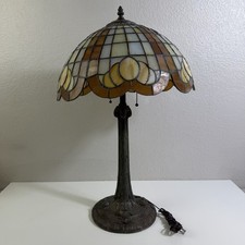 Rare Possible Wilkinson Lamp Base W/ Tiffany Style Shade Vintage Antique  picture