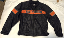 Harley-Davidson Men's Trenton Mesh Riding Jacket Black/Orange 2XL 98111-16VM picture