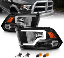 Black Replacement Headlights for 2009-2018 Dodge Ram 1500 2500 3500 Truck - LED picture