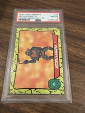 1989 TOPPS TEENAGE MUTANT NINJA TURTLES #24 MICHAELANGELO PSA 8 picture