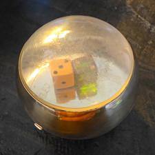 Rare Vintage Henriette Globe Dice Compact. AS IS SEE DESC FOR CONDITION picture