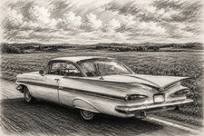 1959 Chevrolet Impala Classic American Iconic Car Picture Photo 4x6 picture
