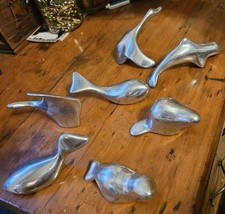 Vintage MCM Hoselton Aluminum  Sculptures Set of 7 Canada Signed picture