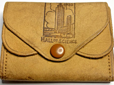 1933 Chicago Worlds Fair Century of Progress Leather Coin Purse Wallet Souvenir picture