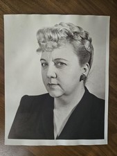 Vintage 1940s 8x10 B&W Photo Woman Glamour Studio Portrait Cross-Hatched Blonde picture