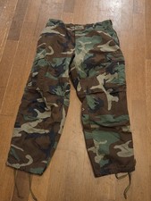 Vintage 1981 USGI M81 Woodland BDU Pants Medium X Short NYCO Twill Military picture