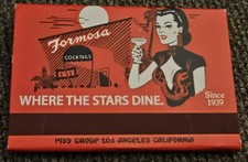 RARE Vintage Style Formosa Restaurant Matchbook Hollywood Los Angeles CA New🔥🥡 picture