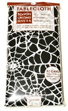 Halloween Spider Web Tablecloth PEVA Vinyl 52 x 90 oblong seats 4-8 Party Decor picture