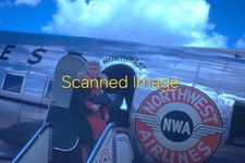 Original 1940s 🛩 Vintage Silver Aircraft (Northwest Airlines) Kodachrome Slide picture