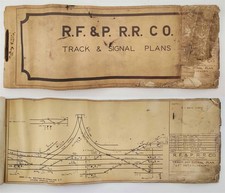 1950s antique R.F.&P. R.R. TRACK & SIGNAL diazo PLANS Potomac Yard 11pgs picture