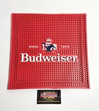 Budweiser Beer 150th Anniversary Rubber Bar Pour Spill Mat 12x12” - Brand New picture