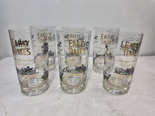 6 Vtg EARLY TIMES Old Style Kentucky Bourbon Whiskey Tumbler Glasses 16oz picture