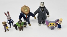 Disney Zootopia Figure Lot 7 Judy Hopps Flash Lionheart Mr Big Clawhauser picture