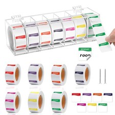 3500 Pcs Day of The Week Stickers with Wall Mount Sticker Dispenser Food Date... picture