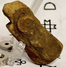 Native American/Man Made Authentic Hand Carved Ancient Stone Effigy, 2  oz • VA picture