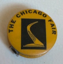Vintage Celluloid The Chicago Fair 1950  Measuring Tape By Parisian Novelty Co. picture