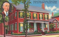 Augusta GA Georgia, Woodrow Wilson Boyhood Home, 7th & Telfair, Vintage Postcard picture