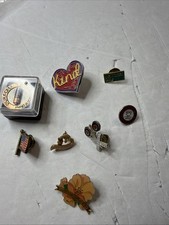 Lot of 8 Small Vintage Lapel Pins picture