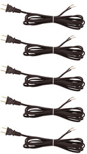 Brown Lamp Cord, 8 Foot Long Replacement Repair Part, 18/2 SPT-1 Wire - 5 Pack picture