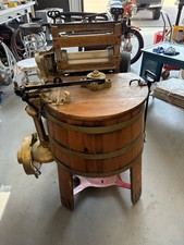 Antique Vintage Maytag Wood Tub Washing Machine Missing Upright Gas Engine picture