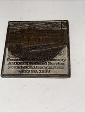 AMVETS American Veterans Headquarters Ground Breaking Ceremony Medallion 1986 picture