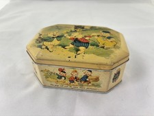 Vintage Three Little Pigs Tin Box - Metalbox Co. England Trinket Jewelry Fable picture