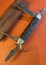 Vintage Camillus New York 4 Blade Scout Utility Knife Missing Shield Repair picture