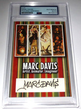 Marc Davis Imagineer signed autographed PSA custom 3x5 Disney Haunted Mansion picture