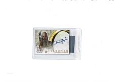 TOPPS 2001 LORD OF THE RINGS FELLOWSHIP CHRISTOPHER LEE SARUMAN AUTO picture