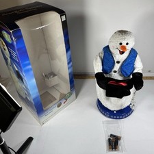 Gemmy Spinning Snowflake Snowman Miser Snowflake Vest Model & Box READ DESCRIP picture