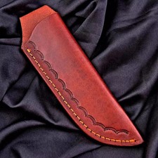 Custom Handmade Fixed blade Cow Leather Sheath / Holster / vertical Knife picture